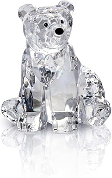 Acrylic Bear Figurine Cute Polar Bear Home Decor Clear Animal Room Decorations for Home and Office Not Crystal E