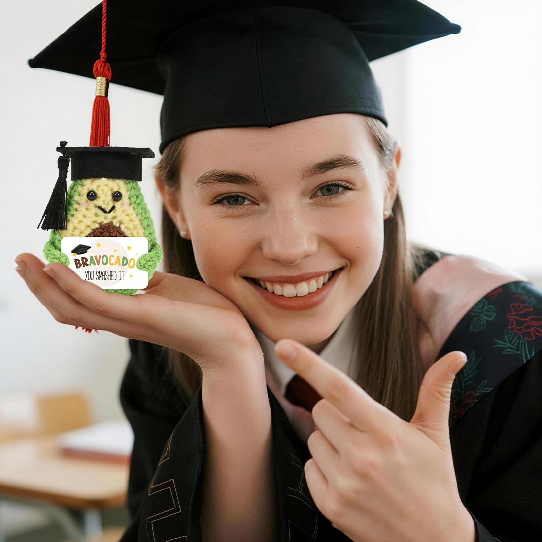 HUKUMA Avocat Positif Fait Main Cadeau Humoristique Remise de Diplôme Porte-Bonheur Fin d'Etudes