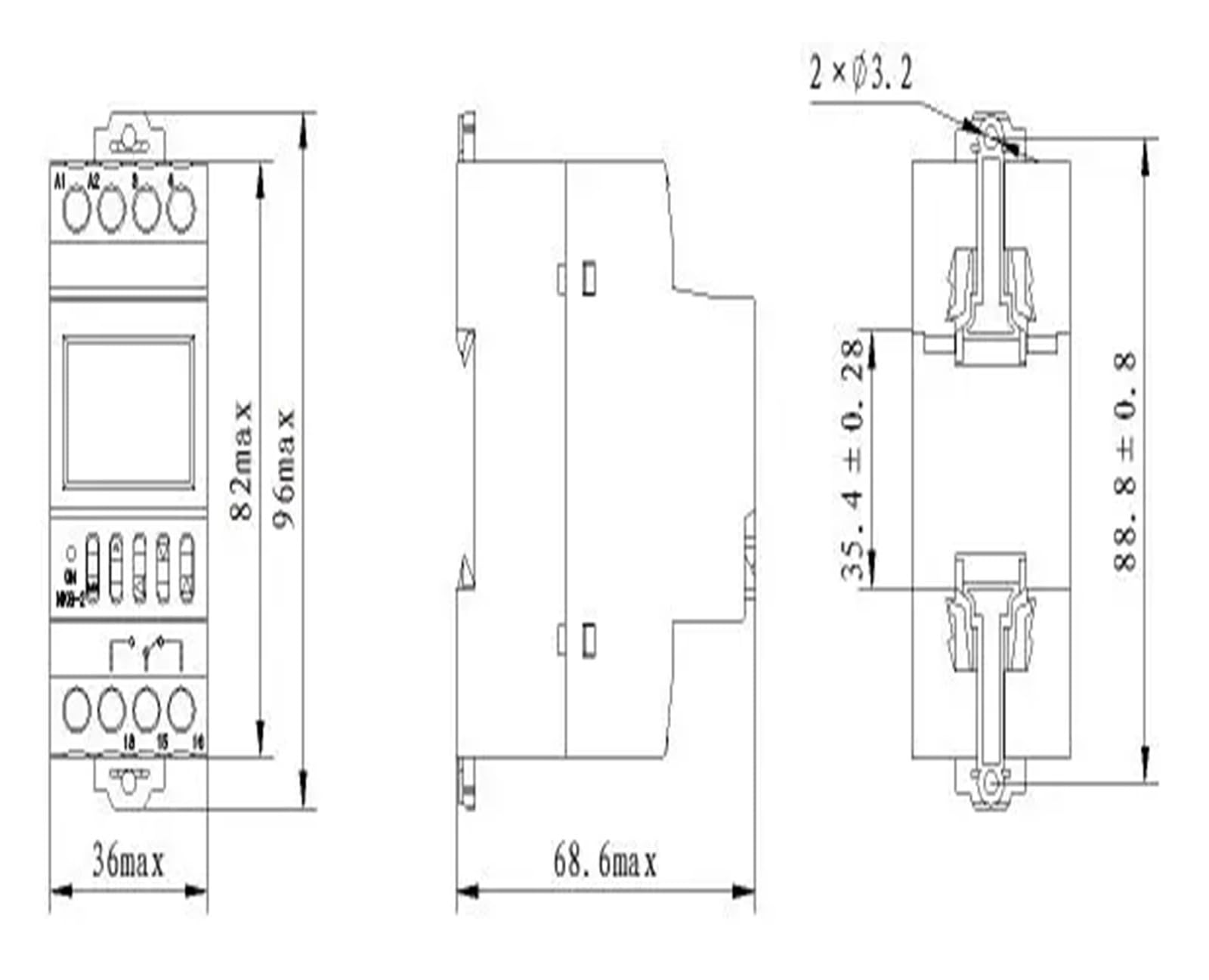 Timer for Guida DIN, regolatore Automatico del Timer for Campanello 220 V, Interruttore orario, Campanello for Fabbrica Scolastica, 40 Gruppi/Giorno