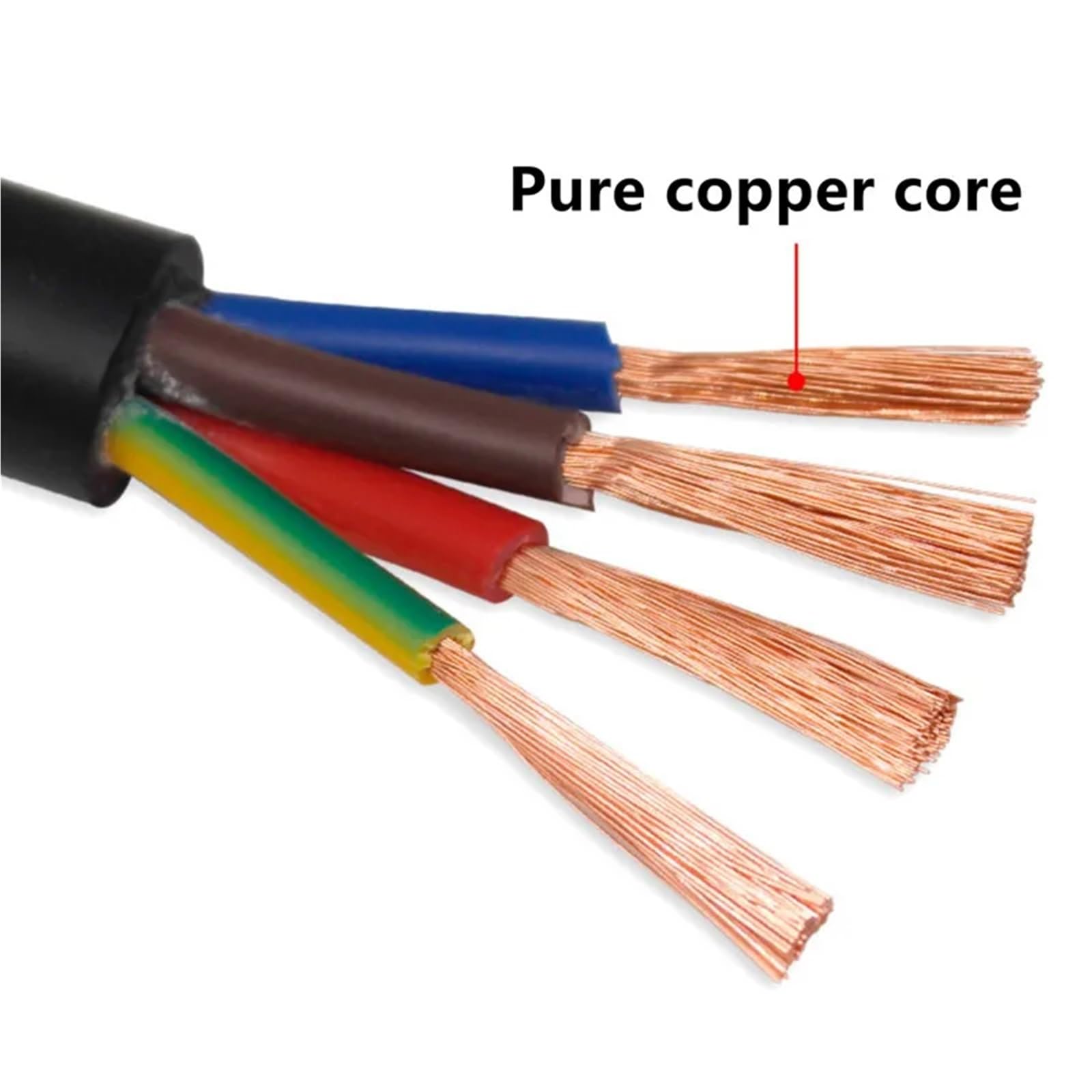 Cavo Elettrico, Filo Elettrico Cavo in PVC rivestito da 10 metri 26 24 22 20 18 16AWG Cavo segnale in rame puro 2 3 4 5 6 7 8 10 conduttori Cavo audio elettronico(22AWG-0.3mm,10 METER PRICE_7 CORES)