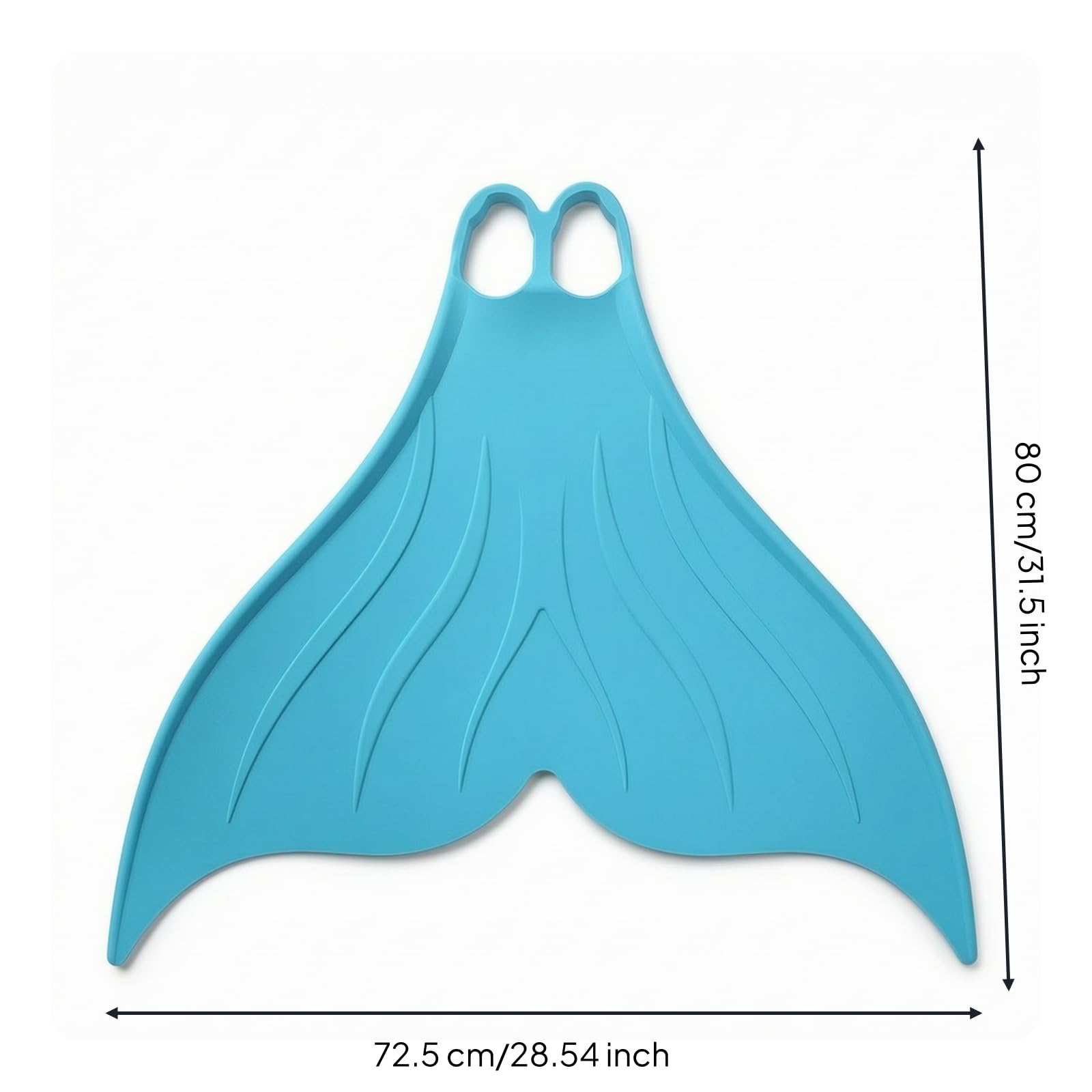 Monopinna da Sirena Morbida Monopinna in Silicone Confortevole Pinna Unica Gomma per Nuotatori, Mermaid, Piscina, Allenamento
