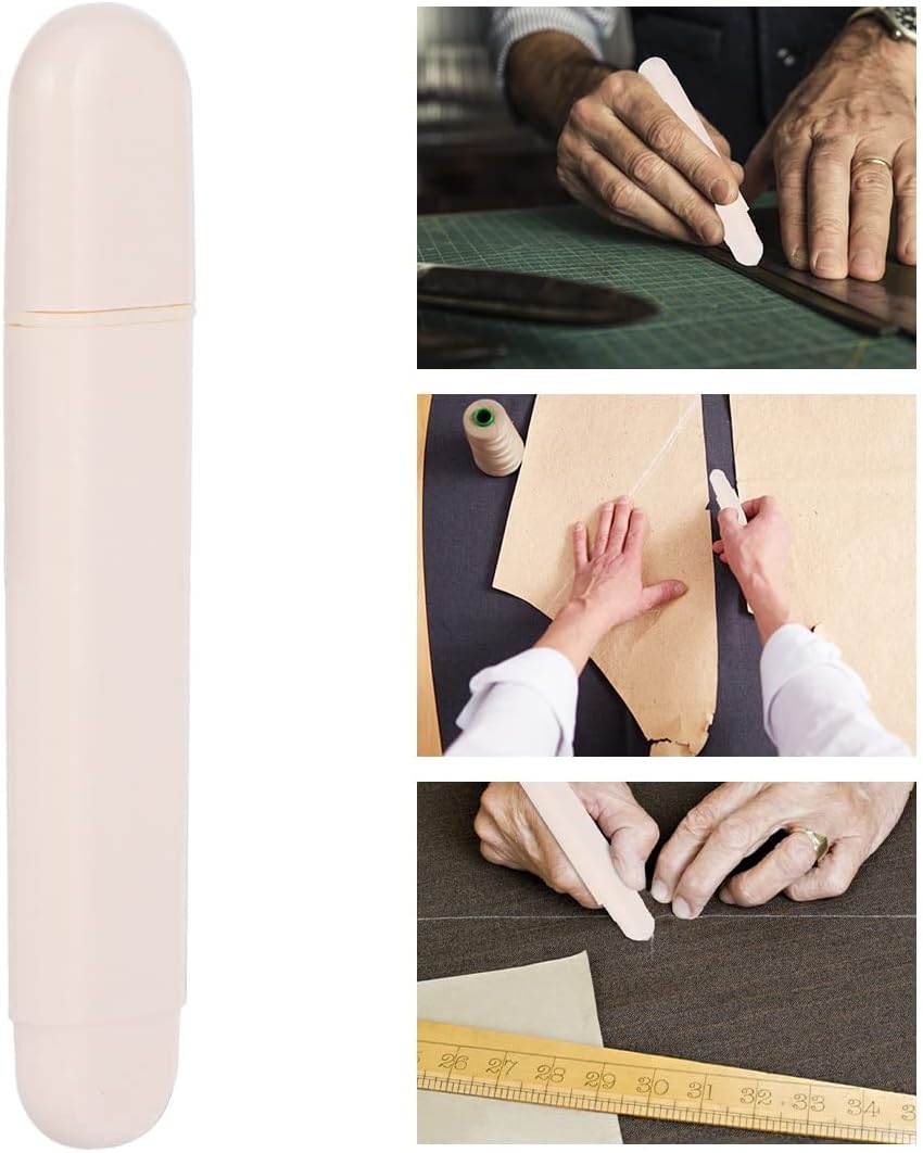 Chalk Sewing Fabric Markers Tailors Marking Tailor Chalks Triangle Diy Clothing Tracing Tool Stitching Seamstress Professional - (Color: White, Size: 9.5X2X1.4CM)