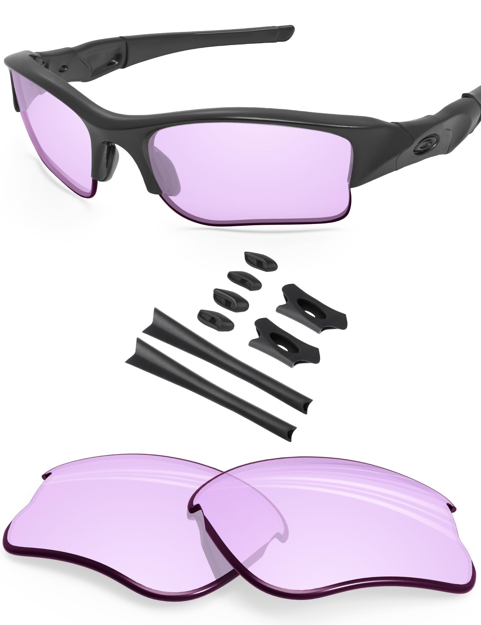 BLAZERBUCK Replacement Lenses &amp; Sock Kit for Oakley Flak Jacket XLJ Sunglass