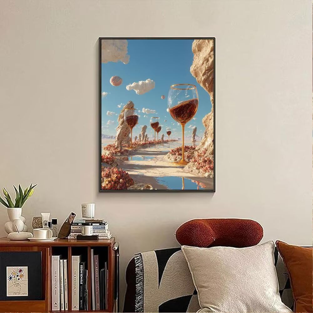 Kieliszek do wina Niebo Diamentowe Malowanie Dorosłych Zestawów, 5D Okrągłe Diamenty Malarstwo Dzieci Malarstwo, Diamant Art Haft Cross Stitch Obrazy, Mozaika Sztuka Do Dekoracji Ściany 90x120cm HJ8