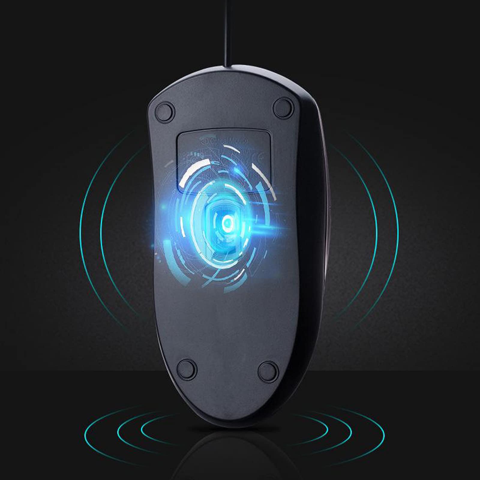 10 set di mouse da gioco USB ottico da 1000 DPI a 3 pulsanti, mouse da gioco per computer portatili e PC