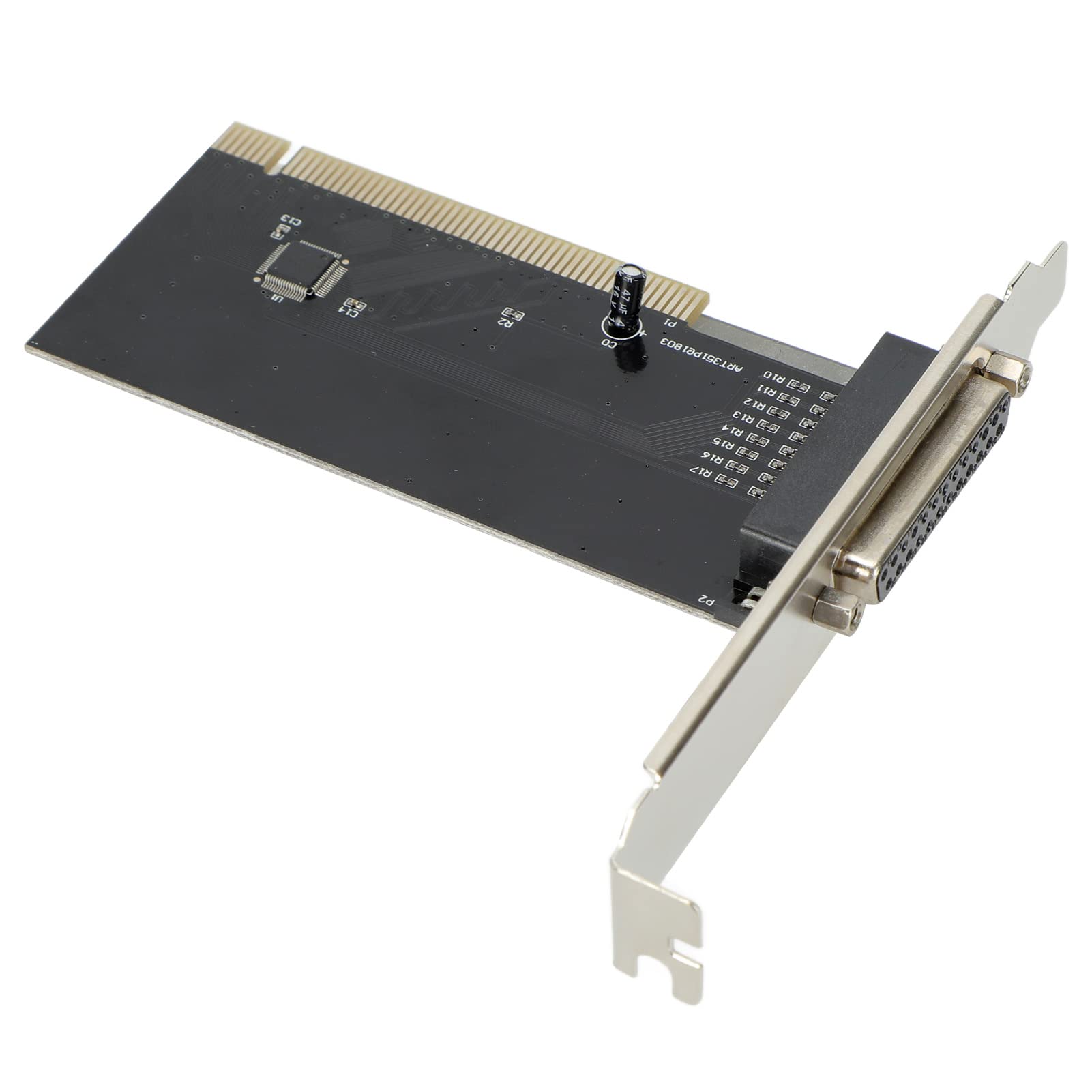 PCI Parallel Port Adapter, 16byte FIFO 1.5Mbytes/s IRQ and I/O Auto Assign LPT Controller Adapters Compact Size with CD for Desktop PC Printer