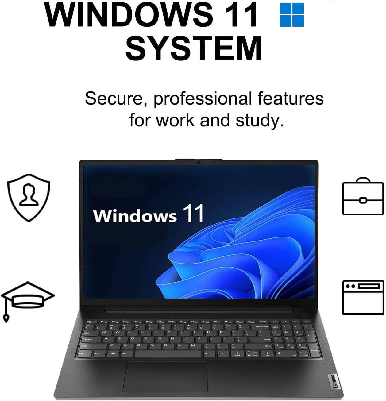 Lenovo V15 Gen 5 (32GB DDR5 RAM) 15.6" FHD Business Laptop — Intel Core 7 (10 core, up to 5.2GHz), 1TB Storage(512GB SSD & 500GB External), Intel Graphics, Windows 11 Pro, Earphone Jack
