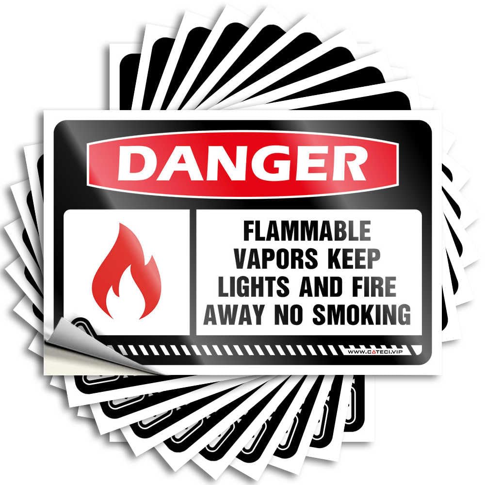 Stickers Emo Custom Stickers, Laptop Waterproof Danger Flammable Vapors Keep Lights and Fire Away No Smoking for Hydro Flask | Sweet Vinyl Decals for Texas Holiday Gift(8X12CM)