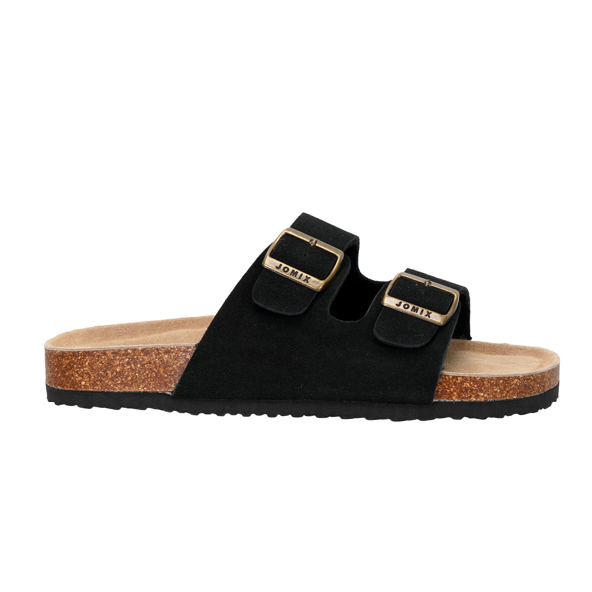 JOMIX Sandali Uomo con Doppia Fibbia Regolabile Ciabatte Estive Bassi Plantare Sagomato in Sughero Pantofole Moda Comode con Suola Antiscivolo