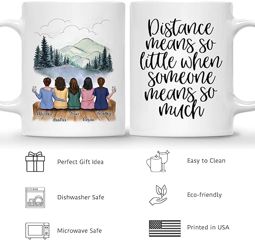 Miniatura 28 de Gossby Taza de café personalizada para mejor amiga, regalo personalizado para mejor amiga con diseño, nombre, Navidad, cumpleaños, regalo de amistad