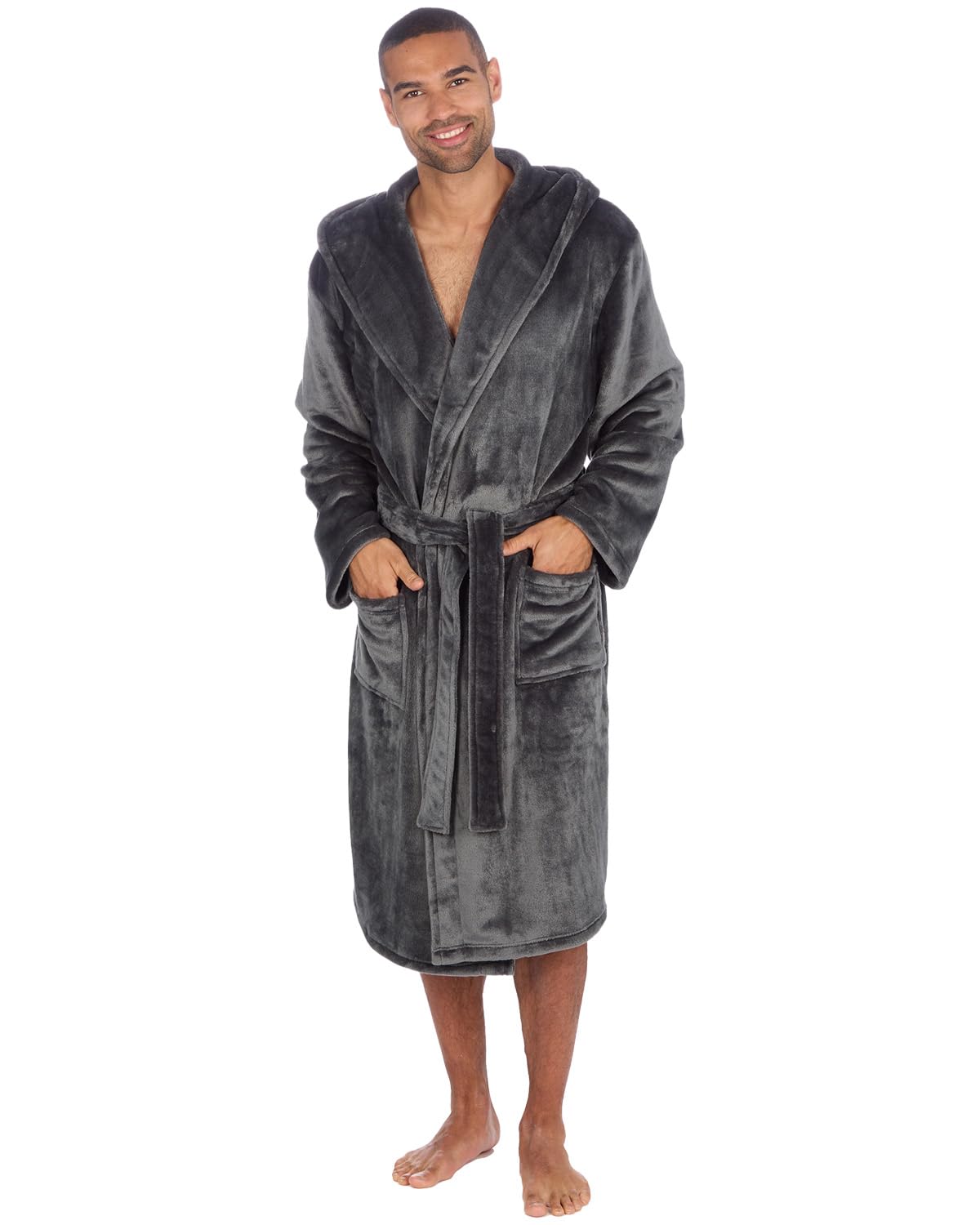 Undercover Mens Hooded Dressing Gown 31B2171 Charcoal Medium