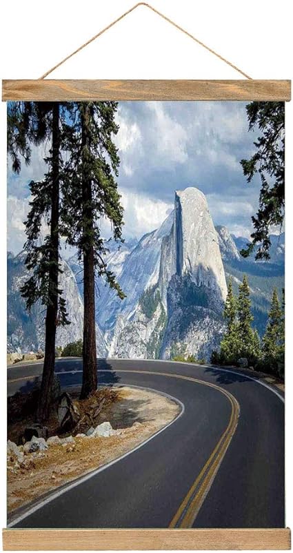Amazon ライトウッド ポスターハンガー ヨセミテ ヨセミテ山脈の曲がりくねった道の見事な風景写真 アートポスター インテリア 日本 部屋飾り 壁飾り 装飾画おしゃれ 33 X 52 Cm エルキャピタン アートワーク ポスター オンライン通販