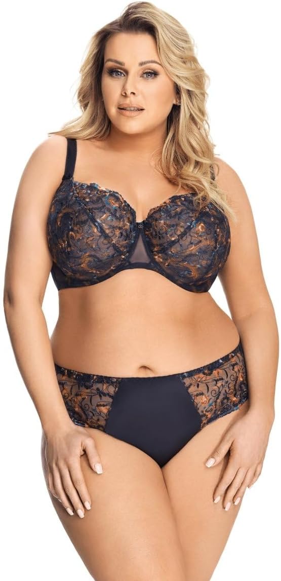 FitAuMaxLingerie Navy Blue LACE Bra Colorado Underwire Soft