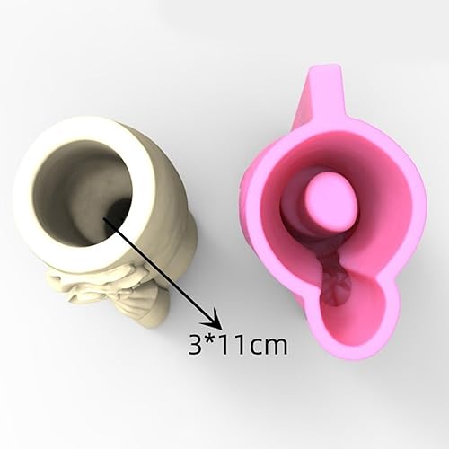 Miniatura 5 de BIBABLYKE Molde de silicona para maceta, moldes de hormigón, arte humano, macetas, moldes de cementos, material de silicona para bricolaje