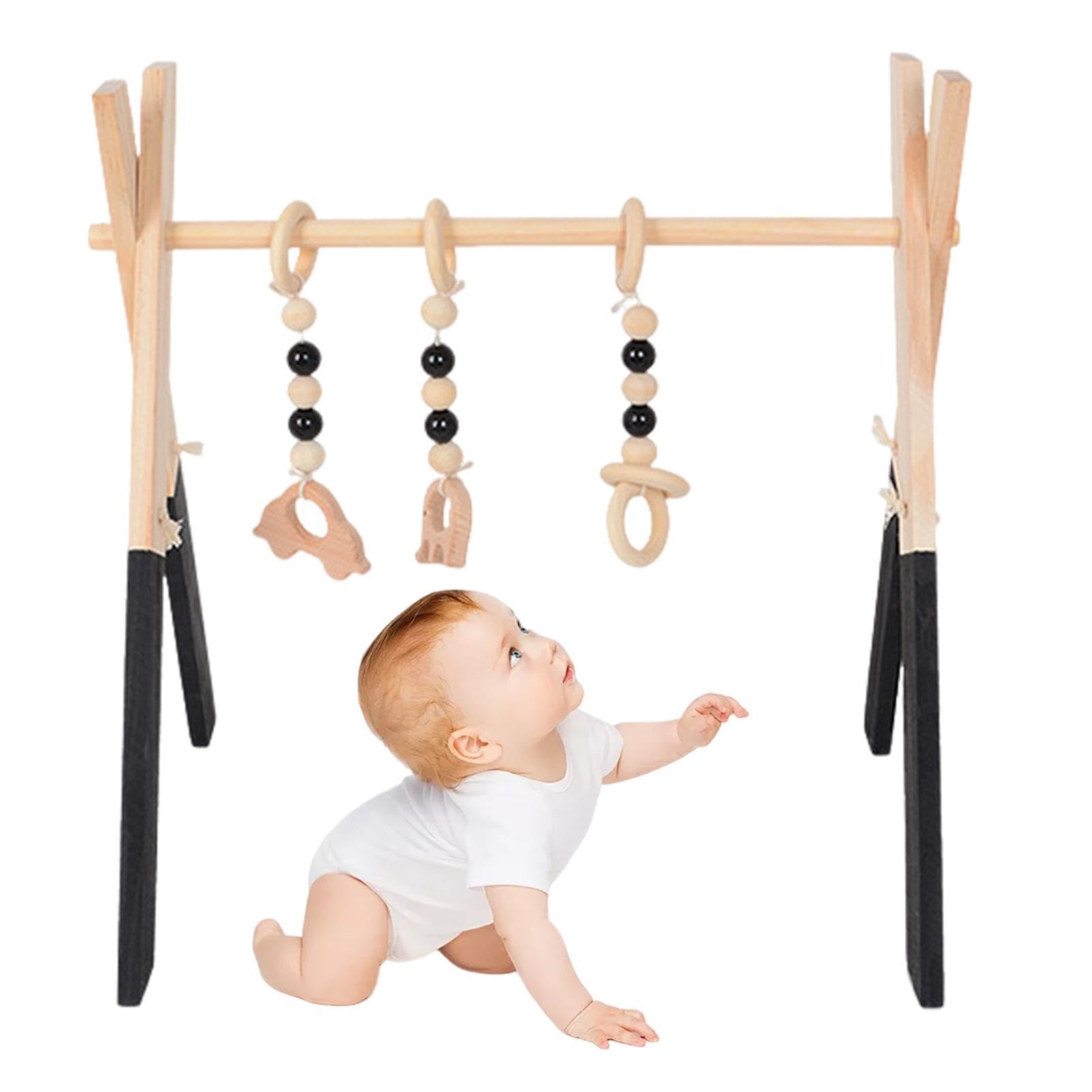 Portique deveil, Gymnase pour Bébé, Gymnase d’activités pour Tout-petits | Gymnase pour tout-petits avec cadre en bois sans odeur | Portique D'Activités pour Bébé, Pliable Équipement Jeu