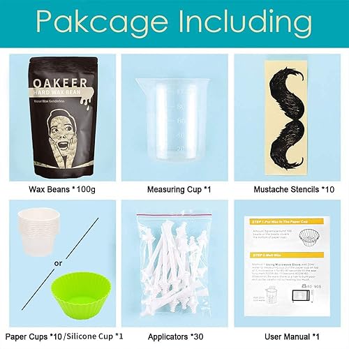 Miniatura 5 de Nose Wax Hair Remover Oakeer Nose Wax Kit with 30 Pcs Nose Wax Sticks for Men and Women at Home Nose Hair Removal 100g Wax Nose Wax Kit