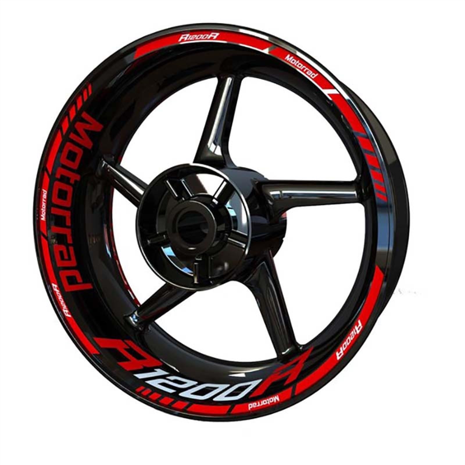 NINOMA Motorrad Felgenrand Aufkleber Streifen Emblem Wasserdicht Refit Dekoration Für R1200R R 1200 R (Color : 3)