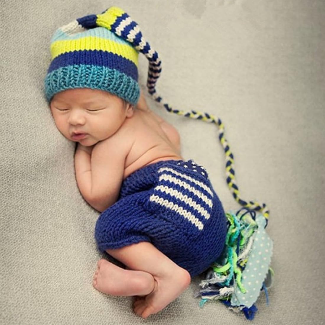 Lgvhydh Newborn Photography Props Set Outfits Boys Girl Long Hat Pants Photo Shoot Props Costume Photography Shoot Props Baby