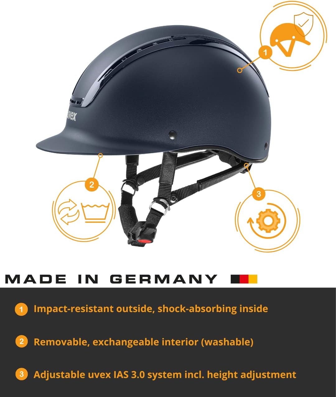uvex suxxeed Active Horse Riding Helmet for Women & Men - Adjustable & Excellent Ventilated Helmet
