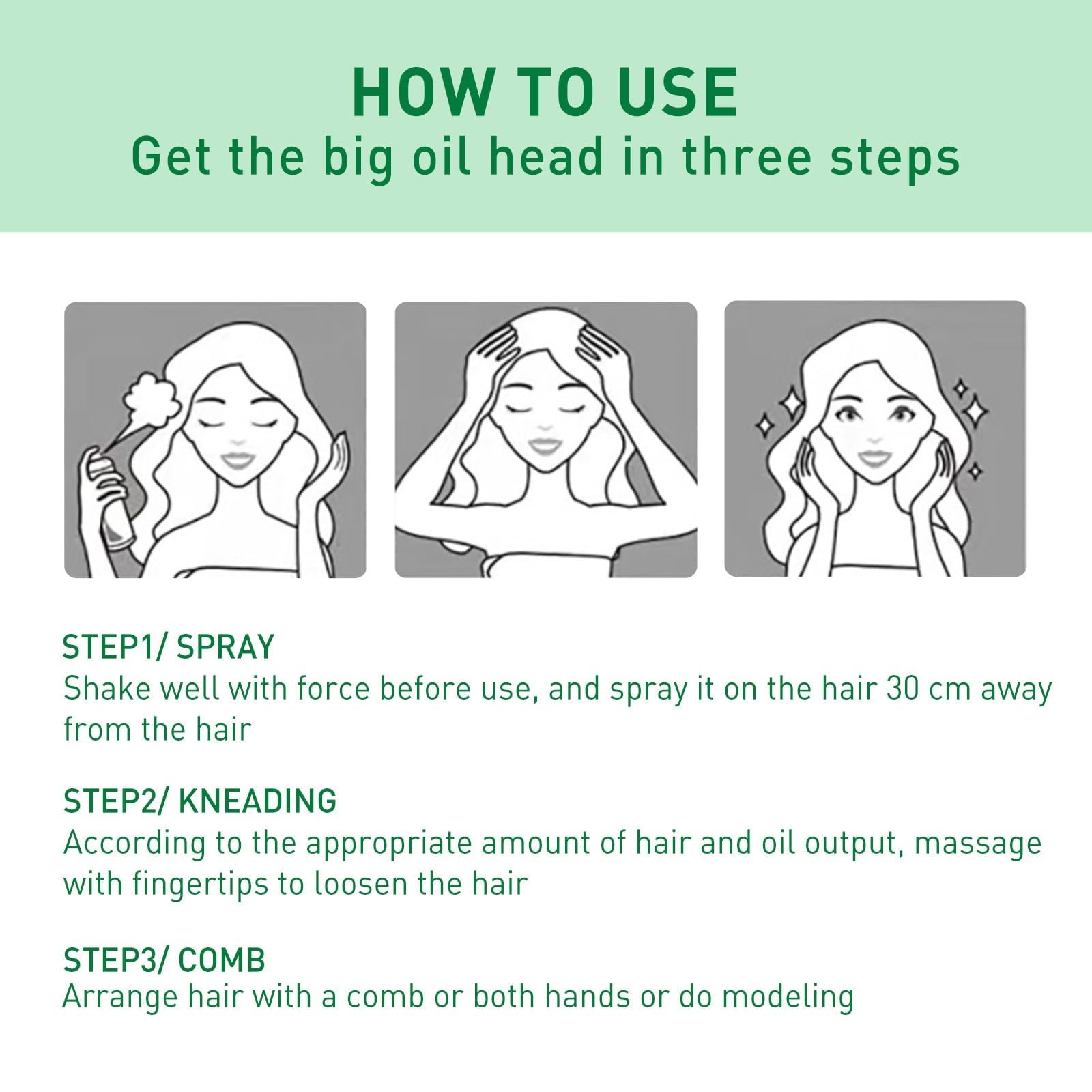 Spray para Dar Volumen al Cabello Welfaries, Spray para Dar Volumen al Cabello sin Enjuague, Spray para el Cabello Moutew, Spray de champú seco, Control de Grasa de Larga duración