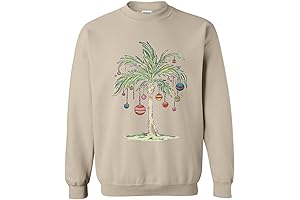 Christmas Palm Tree Sweatshirt: Celebrate with Warmth and Style