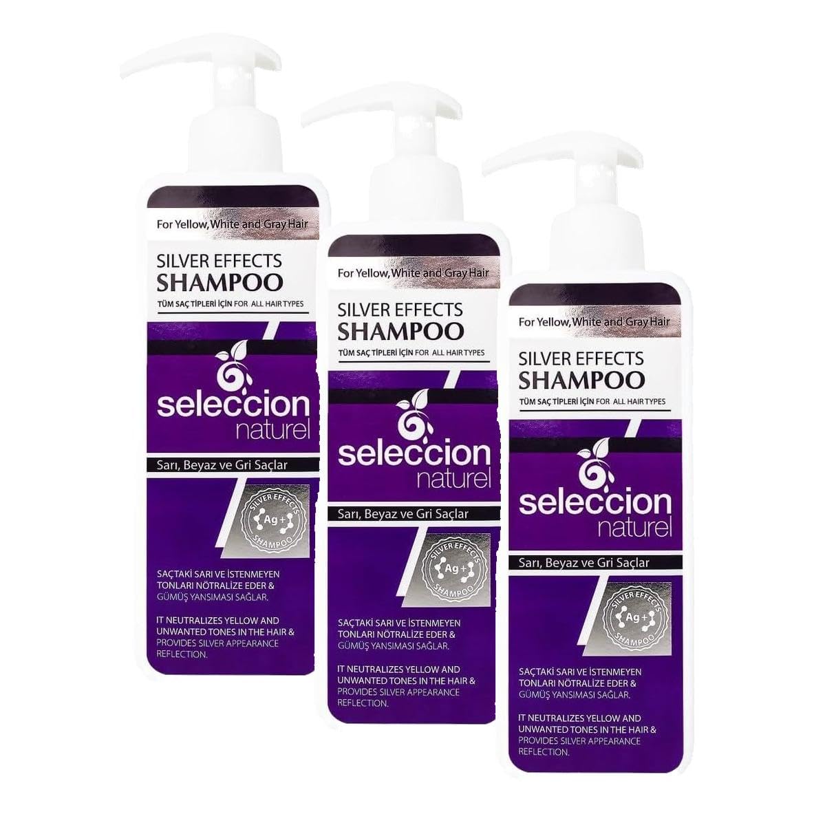 Seleccion Naturel 500 ml Silver Şampuan (3 paketi)