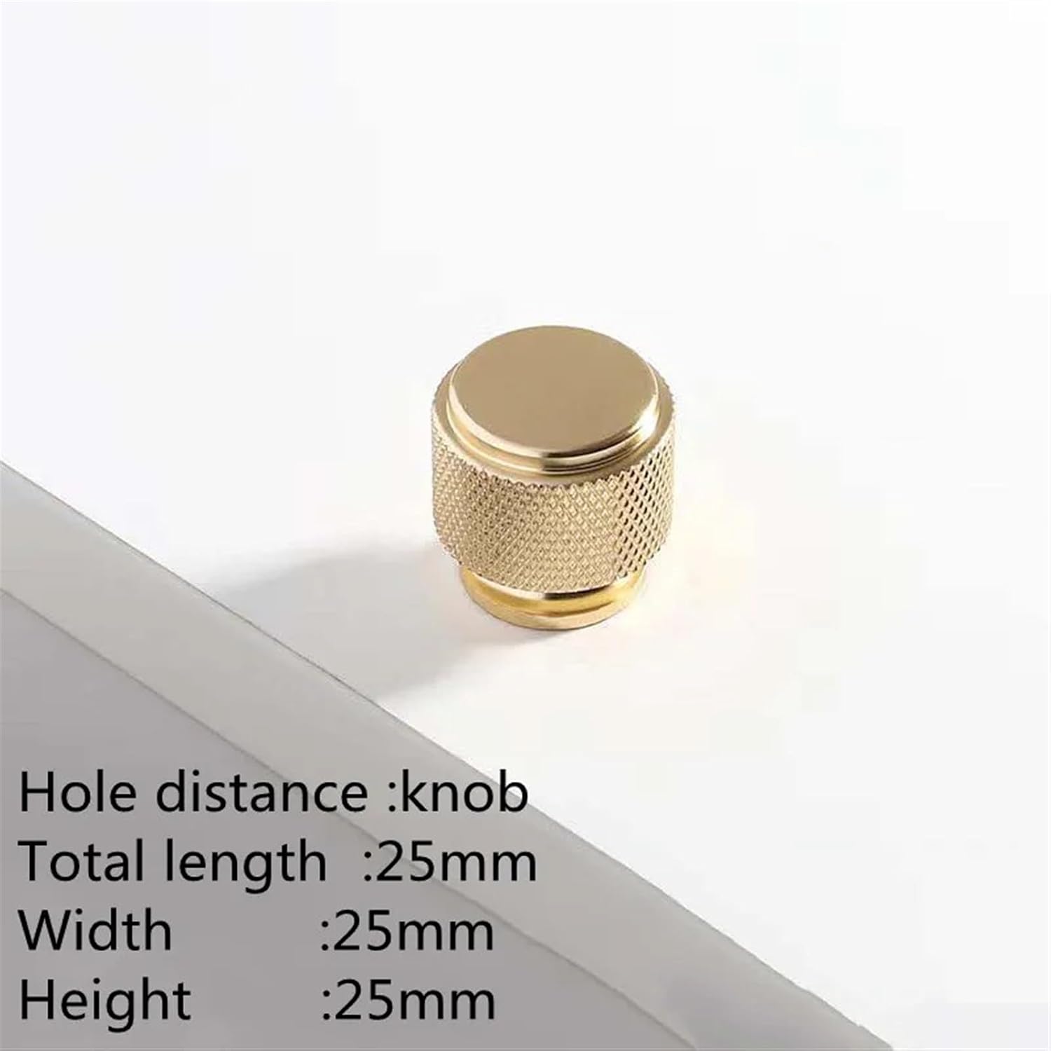 Round Black Gold Silver Single Hole Handles Cabinet Door Knobs and Handles Drawer Pulls Furniture Hardware 2Pcs(835-Gold)