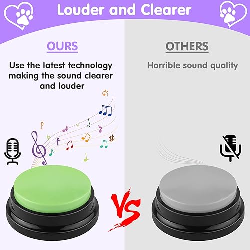 Miniatura 3 de Pycoal Botones para comunicación para perros, juego de 8 botones para hablar de perros, botones para mascotas parlantes para perros, botón de