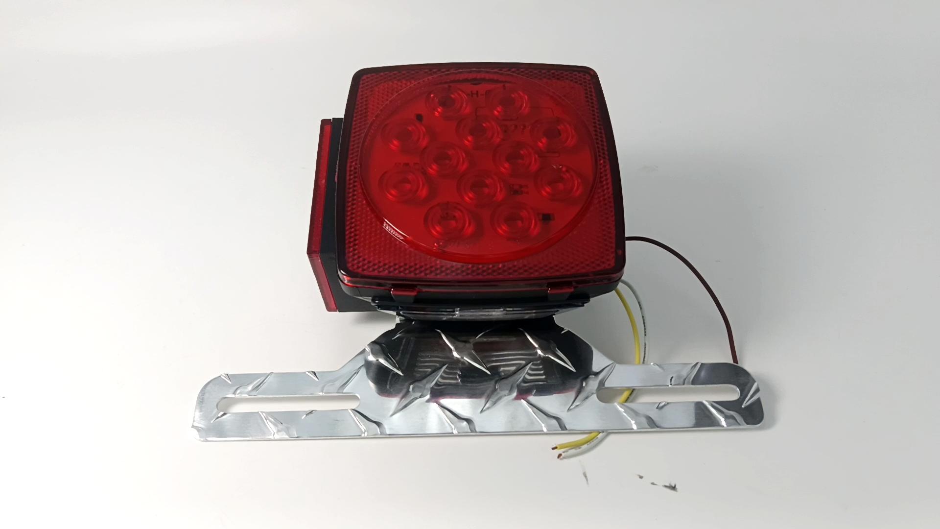 Lumitronics Support De Plaque D'immatriculation Rouge Pour Camping-car, Remorque, Camping-car, 5ème Roue Et Camping-car (Noir
