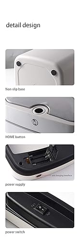 Miniatura 3 de Bote de basura automático con sensor, cubo de basura de metal de 4.7 galones, sin contacto, automático blanco perla para oficina y baño
