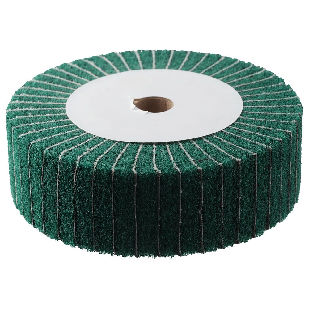 HOBBYIN Flap Wheels,Non-Woven Polishing Burnishing Wheel,Abrasive Cloth Drawing Flap Wheel 25mm/50mm Nylon Wire Drawing Flap Wheel