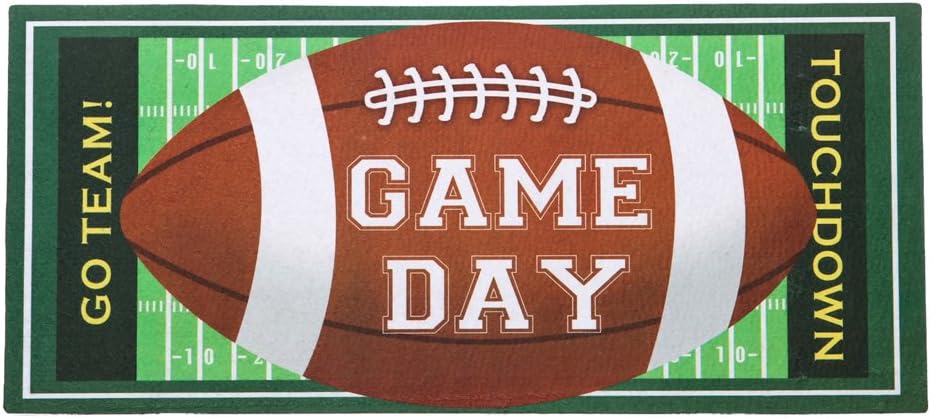 Evergreen Game Day Decorative Mat Insert, 10 x 22 inches