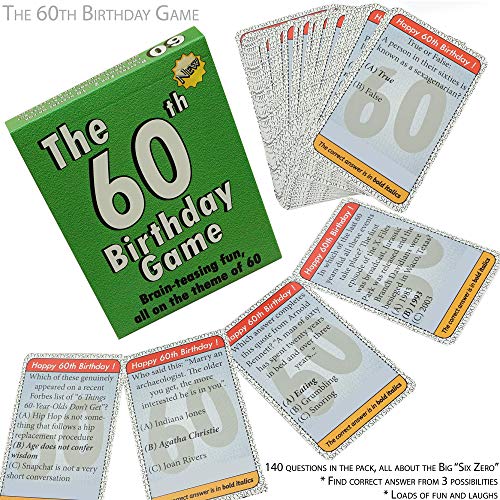 The 60th Birthday Game. Fun new 60th birthday party game idea, also
