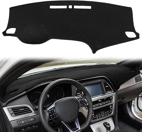 Cubierta de salpicadero personalizada para Hyundai Sonata 2015 2016 2017 2018 2019 cubierta de salpicadero (negro) F165