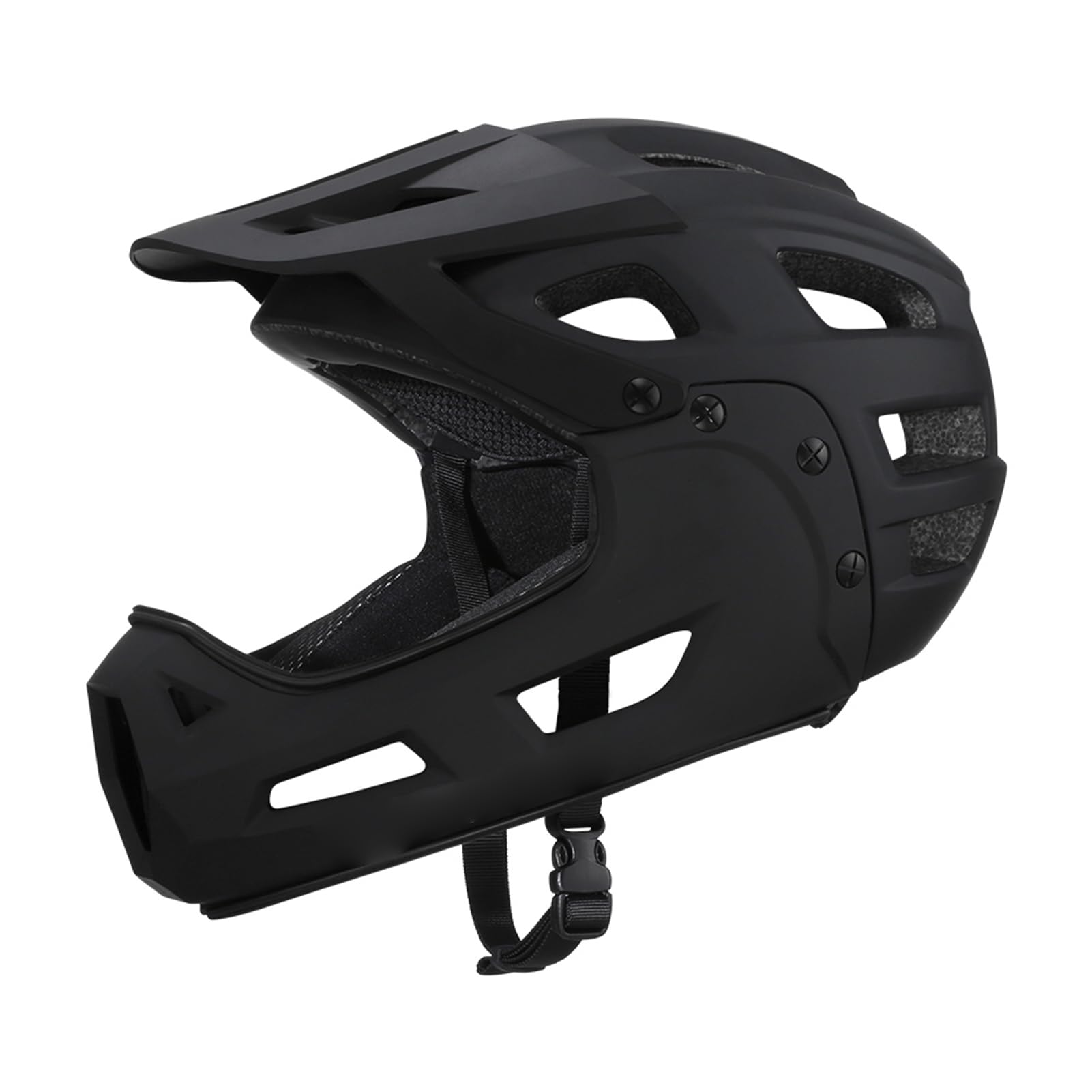 Casco de Bicicleta de montaña Casco de Bicicleta Integral Casco de Ciclismo para Hombres Adultos con Protector de Barbilla Desmontable y Visera para Ciclismo de montaña