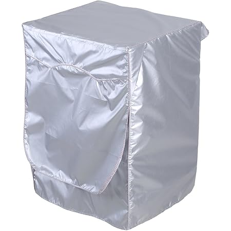 Garosa Washer Cover Drum Washing Machine Waterproof Sunscreen Cover Dustproof Protector for Front Load Dryer Coat Home Laundry(Silver)