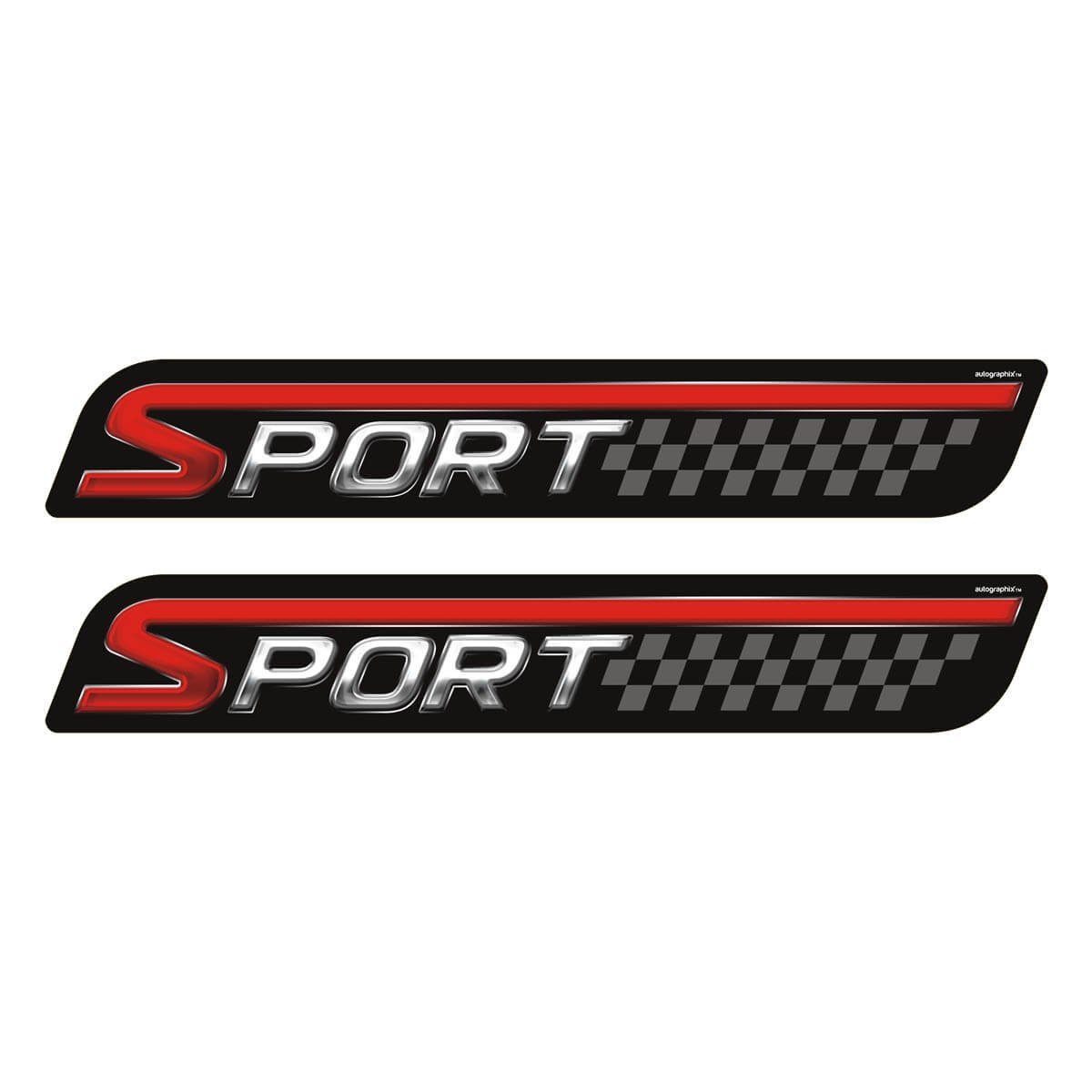 Autographix Car Sport Red Car Styling Small Graphic Stickers Set of 2
