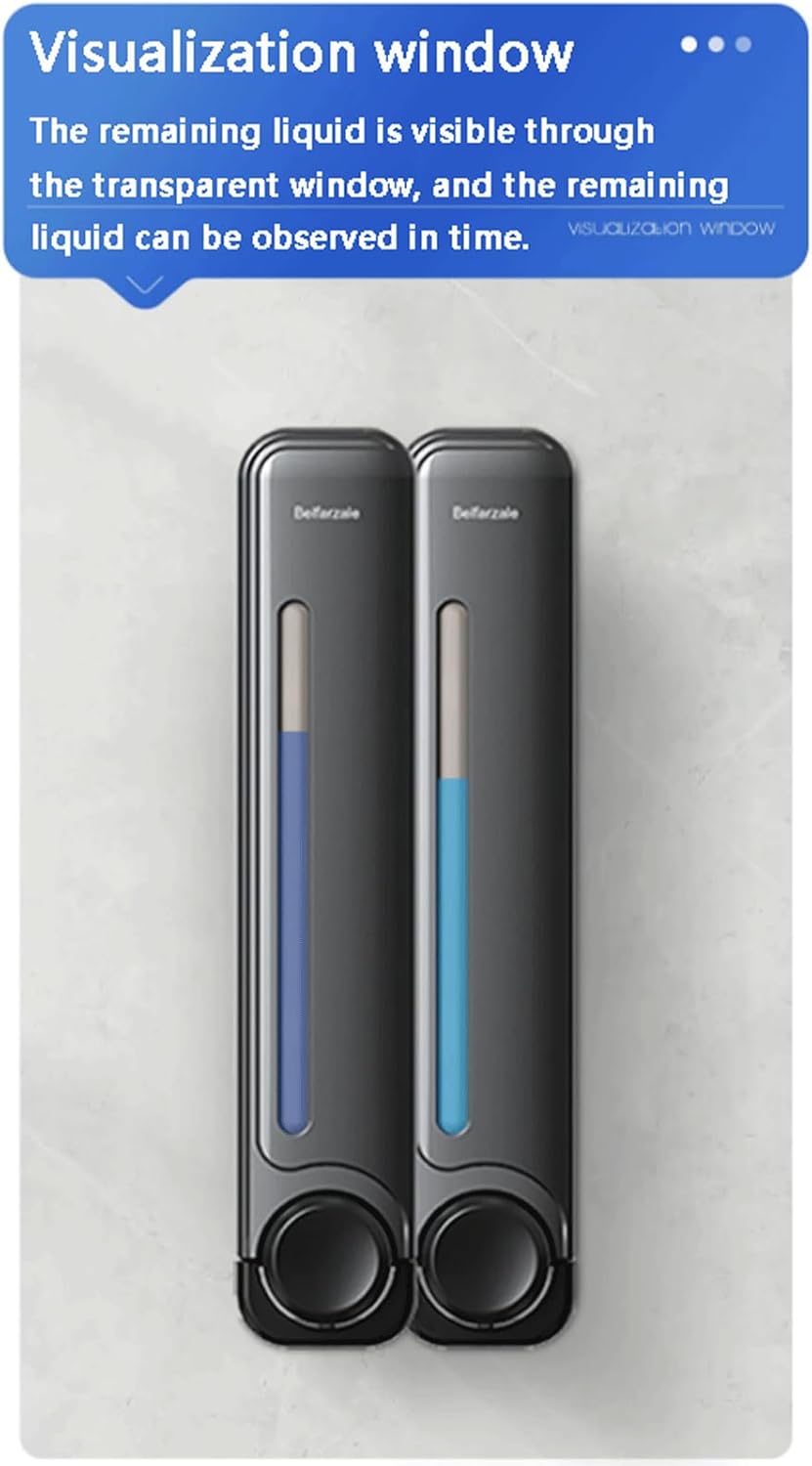 Bath Soap Dispenser Bathroom Shower Dispenser 13.4oz Refillable Modern Shower Dispenser for Bathroom Shower Shampoo Dispenser 3 Chamber Bathroom Upgrades