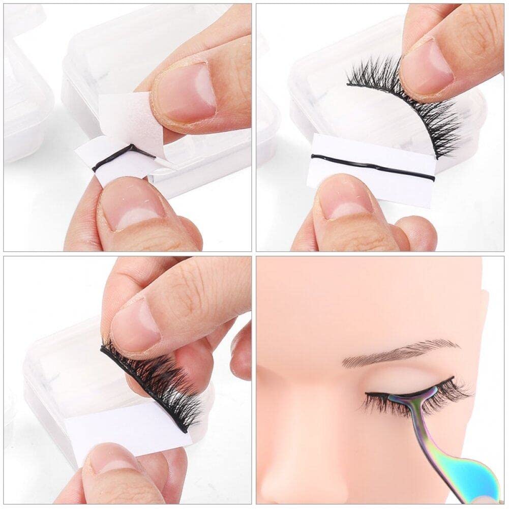 2er Pack Selbstklebende Wimpernstreifen – Wiederverwendbare Klebestreifen Für Künstliche Wimpern – Einfach Anzubringen