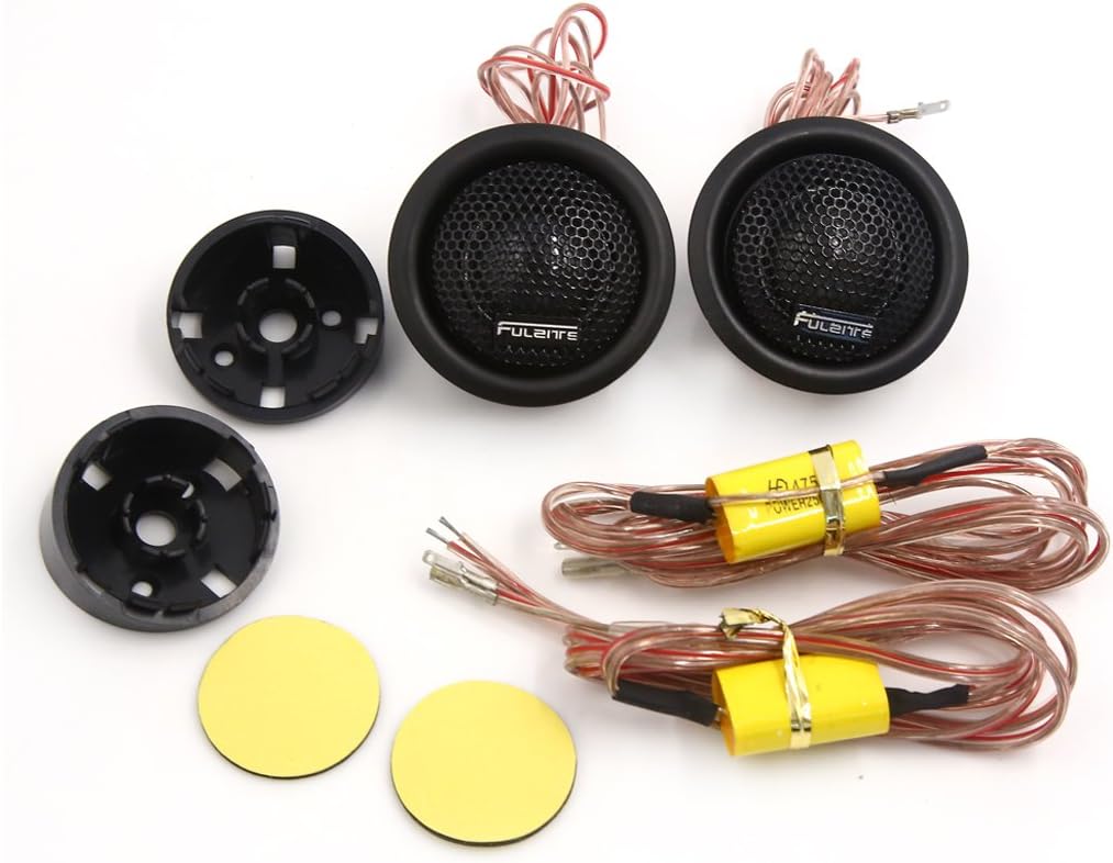 2Pcs Universal Black Metal Loud Speaker Dome Tweeter 180W 92dB for Auto Car