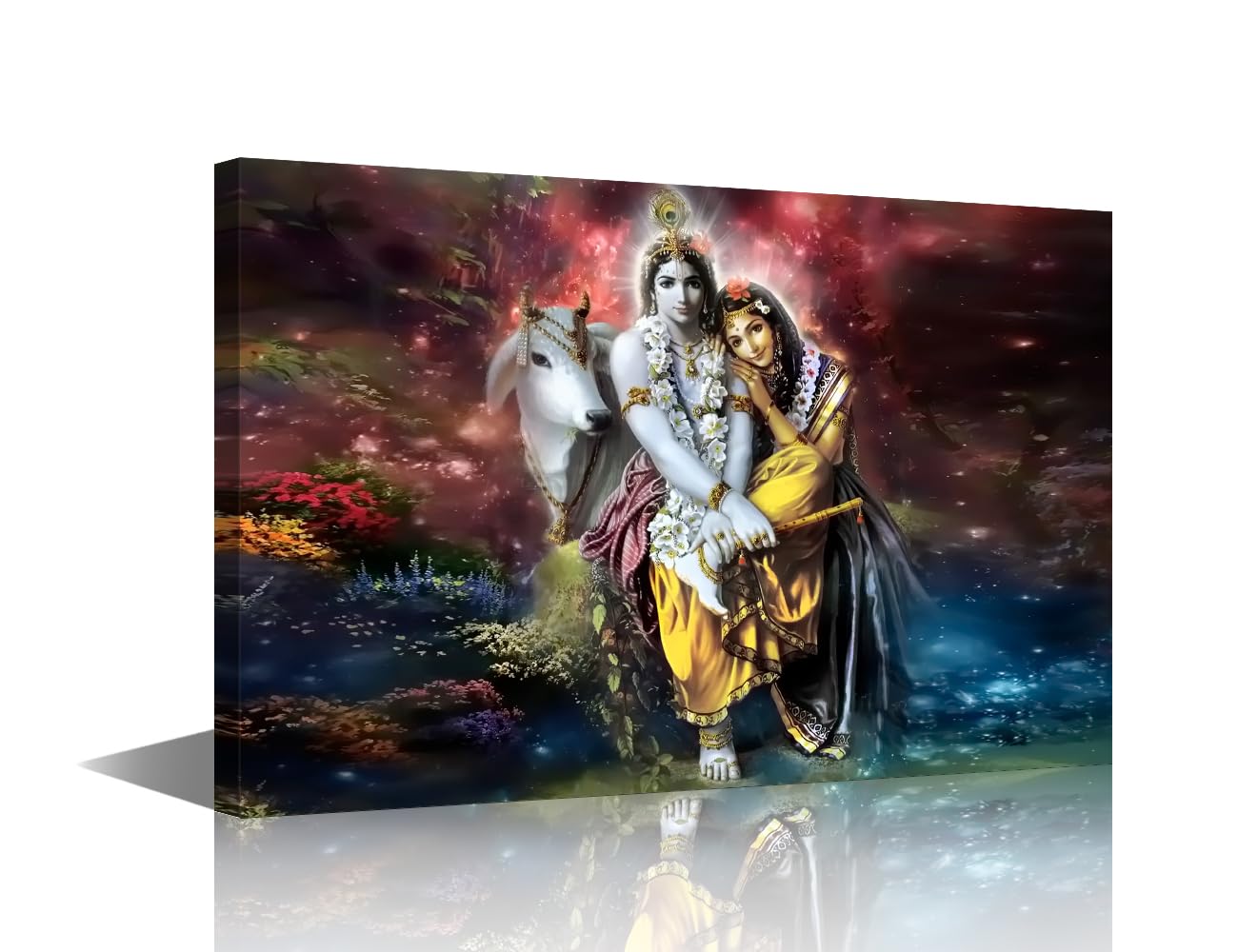 Canvas Print Wall Art Large Size India Religious Posters Prints Pictures Painting for Living Room Bedroom India Religious Culture Modern Home Decor Stretched & Framed Artwork