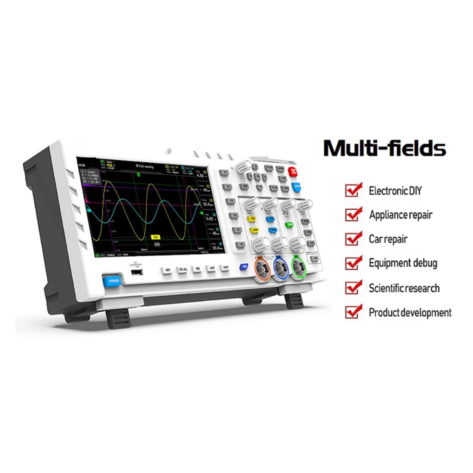 Osciloscopio digital 2 en 1 Generador de señal de entrada de doble canal 100MHz* 2 Ancho de banda analógico 1GSa/s Tasa de muestreo(1014D)