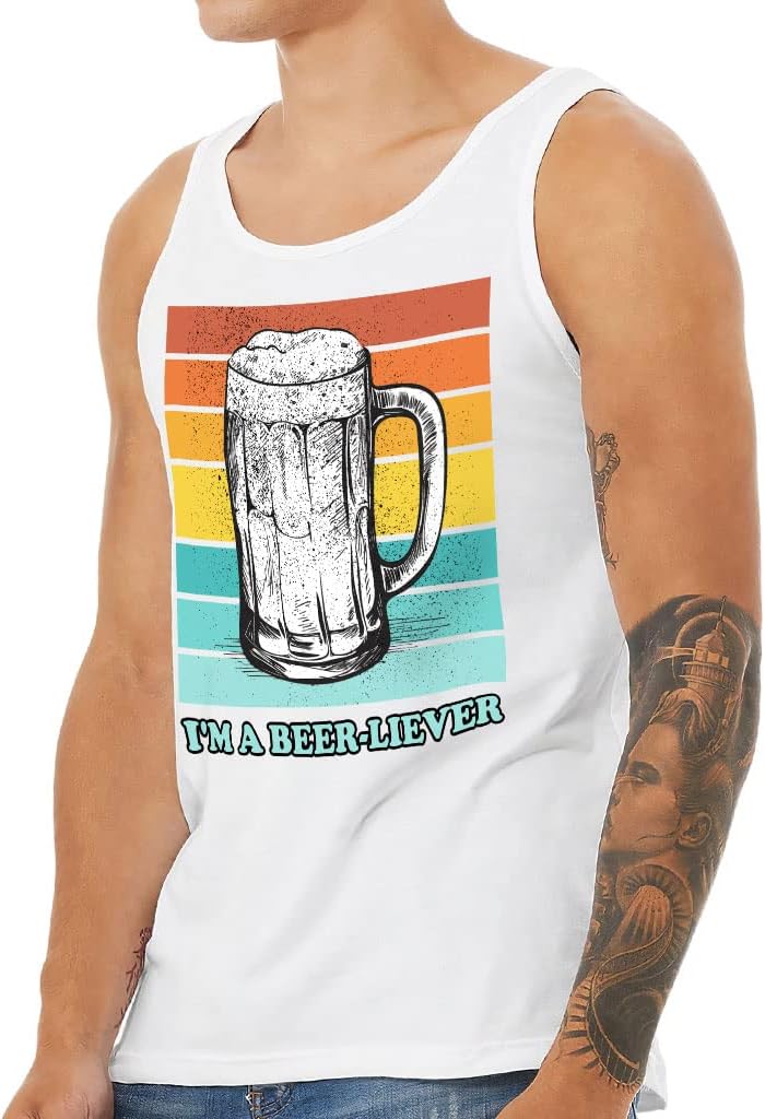 Beer Design Tank - Retro Design Workout Tank - Themed Jersey Tank