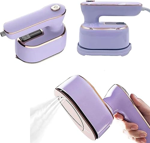 REBOLLITA Plancha de vapor de viaje para ropa, 1000 W de tamaño portátil, soporte de vapor portátil, planchado en seco y húmedo, plancha de vapor