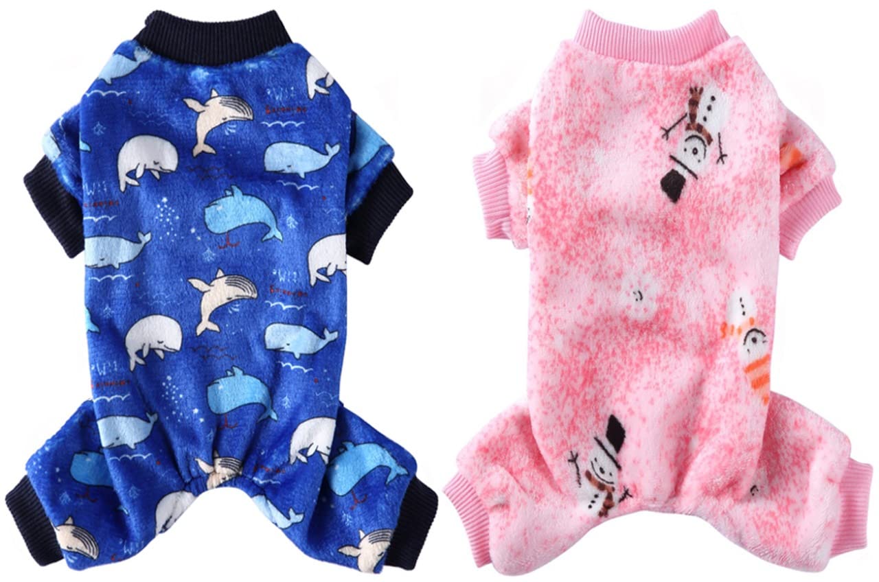 PETANGEL 2 Pcs Dog Bodysuits for Small Dog Boy Girl Fleece Puppy pjs Jammies 4 Leg Dog Clothes for Pug, Shihtzu Winter Warm Onesies Jumpsuit Clothing for Pet Dogs Male & Female (Size: XL) (B0BFHBCTR8) Amazon Price History, Amazon Price Tracker