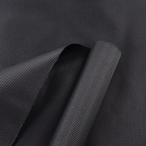1680D Waterproof Canvas Fabric Outdoor Heavy Duty Marine Awning Fabric Cordura Water-Resistant Materials for Sunbrella Cushion Tent Anti-UV Reduce Glare - Black/60×18