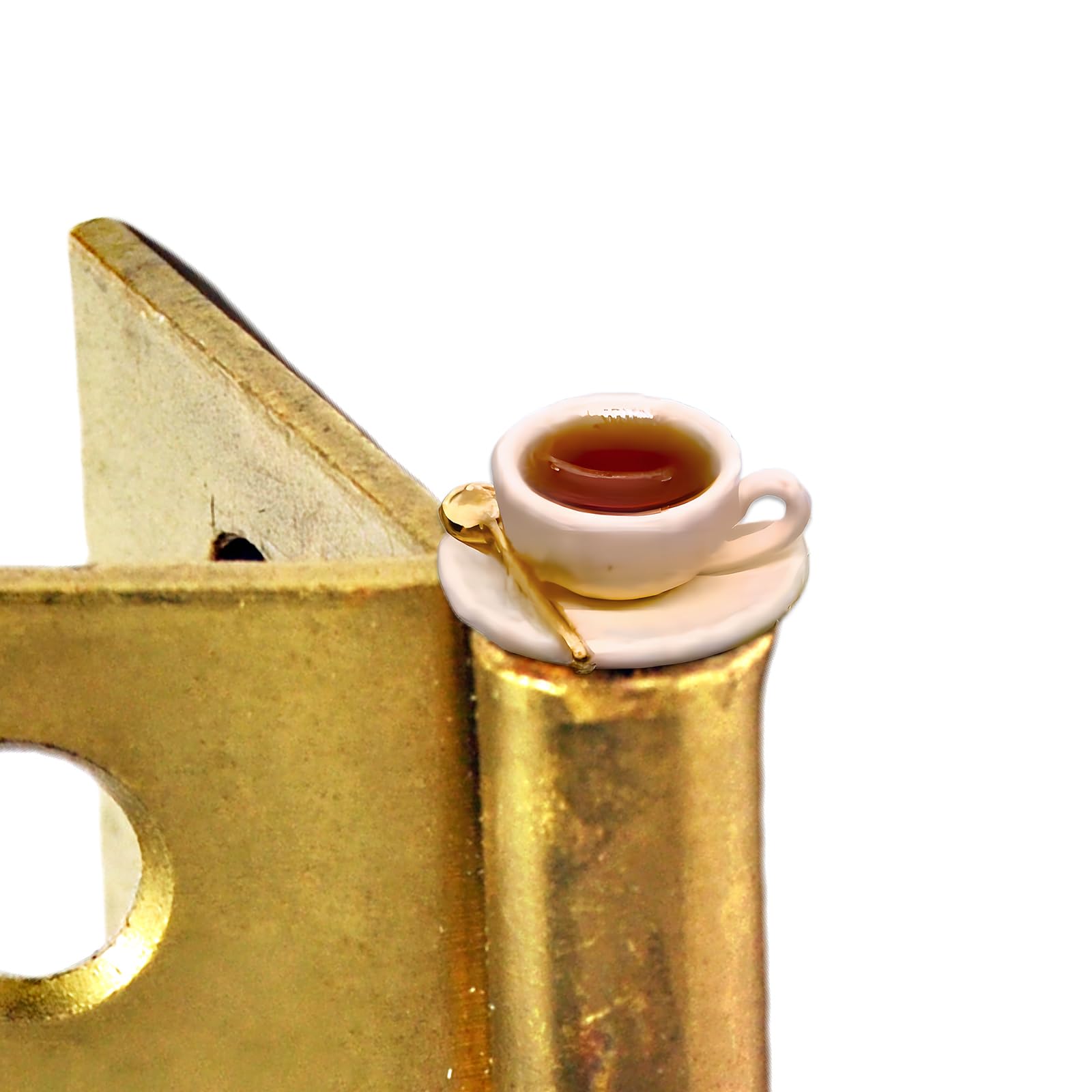 2024 New Hinge Heads Decorative Topper Magnetic Door Decoration Home Curios Cup Miniature Pin Cute Art Decor Top Magnet Garage Windows Fairy Teacup Kit Set Rustic Subtle Tea Vintage (Yellow)