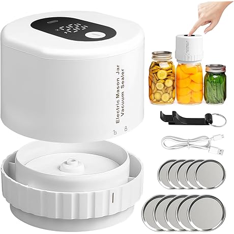 Seal Once Electric Mason Jar Vacuum Sealer Kit