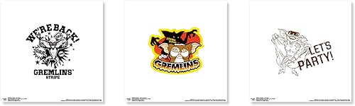 Trends International Gallery Pops Gremlins - Paquete de arte de pared a rayas (paquete de 3)