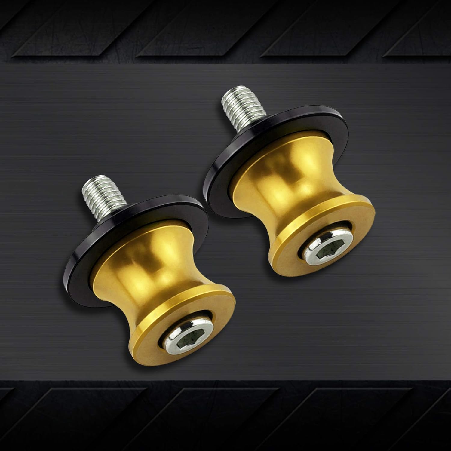 Gold 8MM Motorcycle Swing Arm Sliders Spools CNC Swingarm Arm Stand Screw For SUZUKI GSXR 600 750 1000 : Automotive